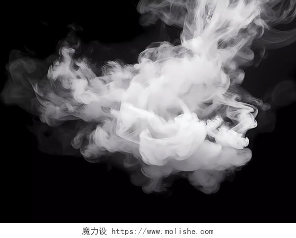 白色烟雾飘散雾气元素